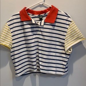 Cropped stripped shirt